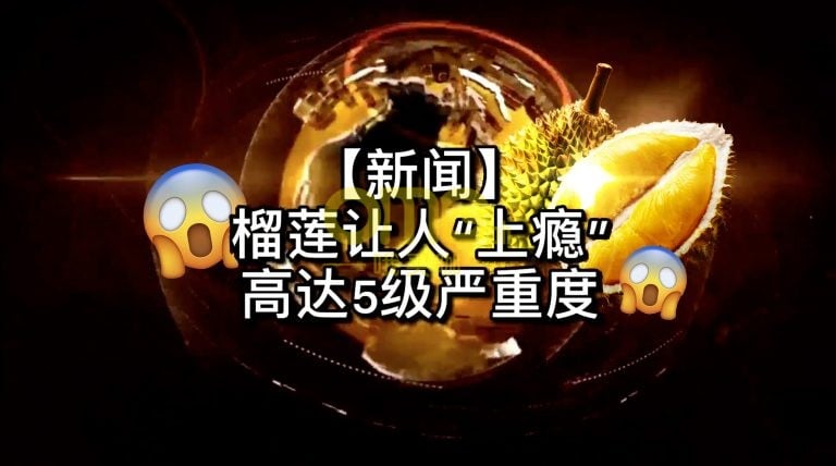 【新闻】OMG TipTop Durian 榴莲让人‘上瘾’高达五级严重度！看看你/身边家人朋友有多严重！
